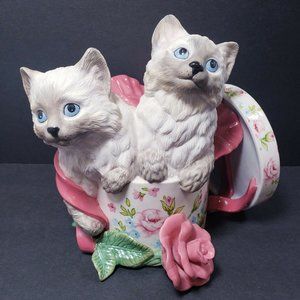 Precious Playmates 1992 Kitten Gift Box by Bob Harrison Sculpture Figurine